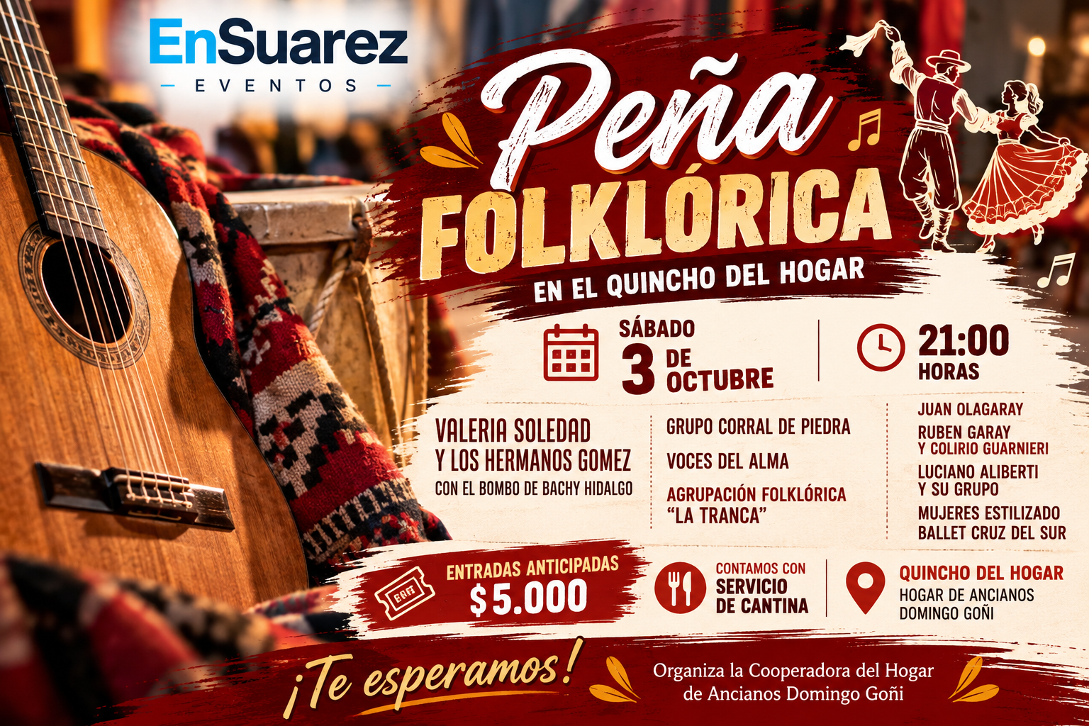 Gran Peña Folklórica en el Hogar Domingo Goñi